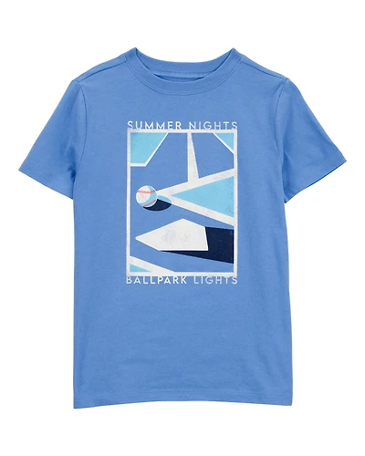 Kid Baseball Short-Sleeve Graphic Tee - Blue