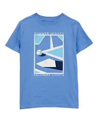 Kid Baseball Short-Sleeve Graphic Tee - Blue
