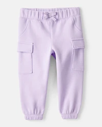 Baby Girl 2-Piece DayDream Fleece Flower Graphic Long-Sleeve Hoodie & Pant Set - Purple