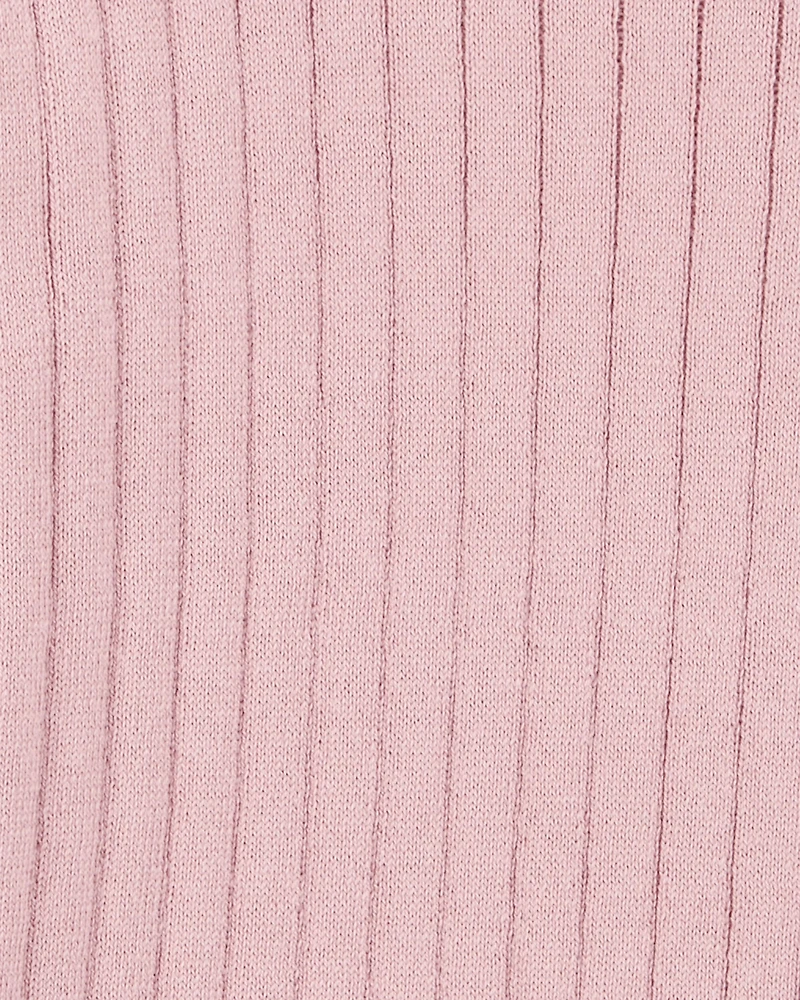 Baby Ribbed Long-Sleeve Sweater - Pink