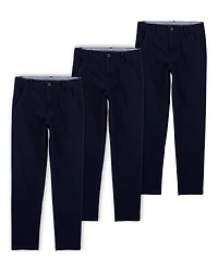 Kid 3-Pack Slim Tapered Chino Pants - Navy