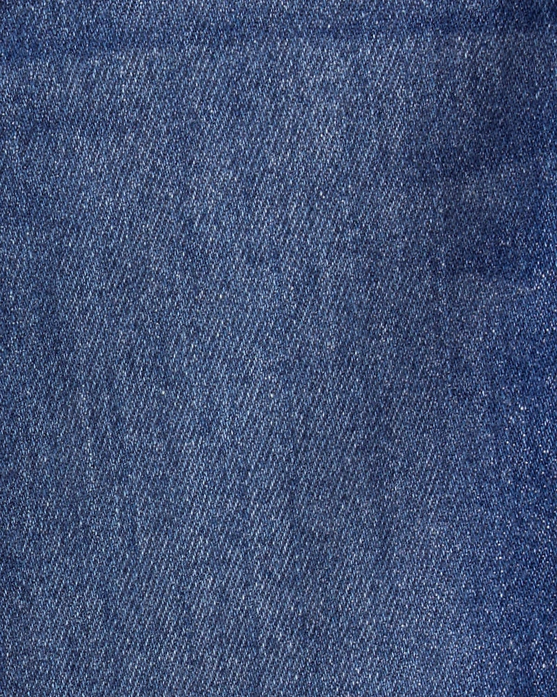 Baby Girl Denim Wide-Leg Cuff Jeans - Blue