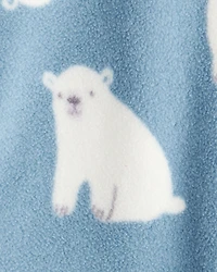 Baby Boy Polar Bear Loose Fit Long-Sleeve Sleep & Play Pajamas - Blue