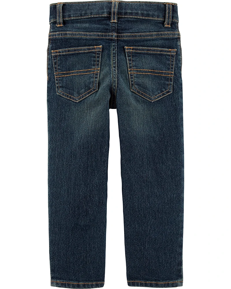 Toddler Faded Dark Wash Straight-Leg Jeans