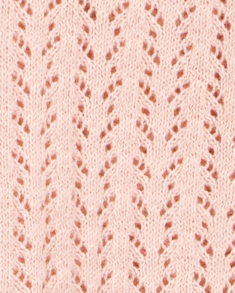 Kid Tie Cardigan Top - Pink