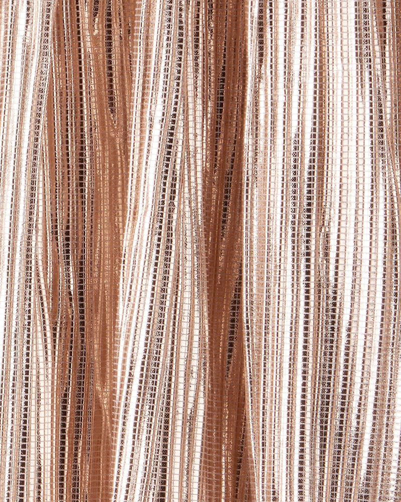 Girls Metallic Pleated  Skirt - Gold