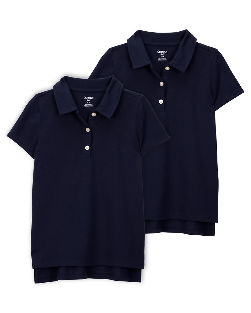 Kid -Pack Pique Uniform Polo Shirts