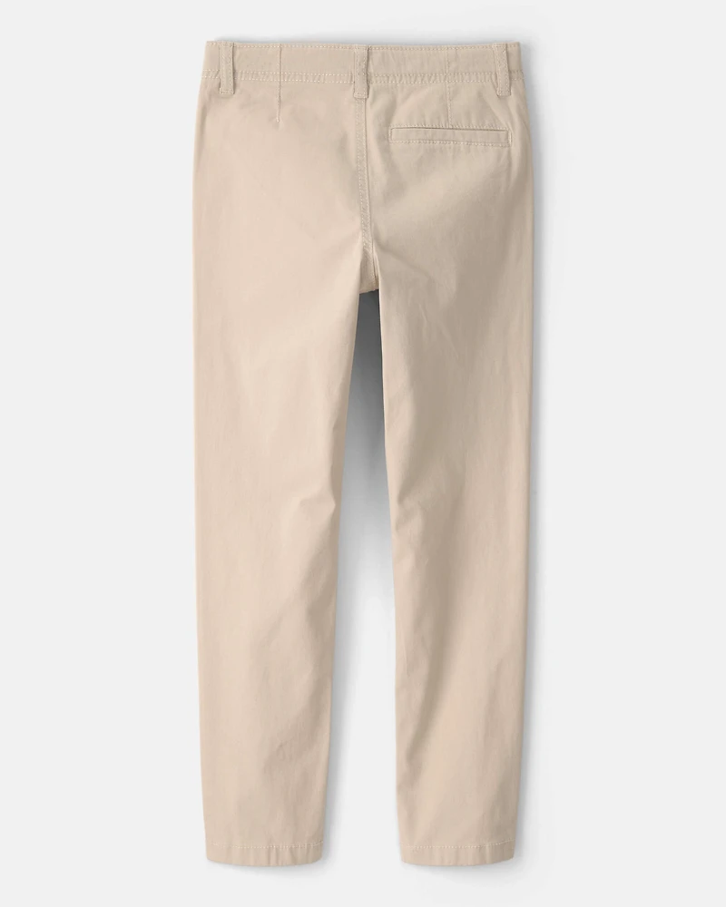 Kid Slim Tapered Chino Pants - Khaki