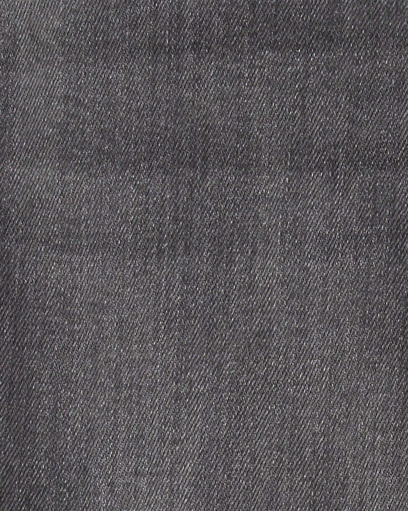 Toddler Girl Denim Wide-Leg Cuff Jeans - Grey