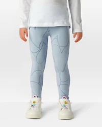 Toddler Girl Cotton Heart Stretch Leggings - Blue