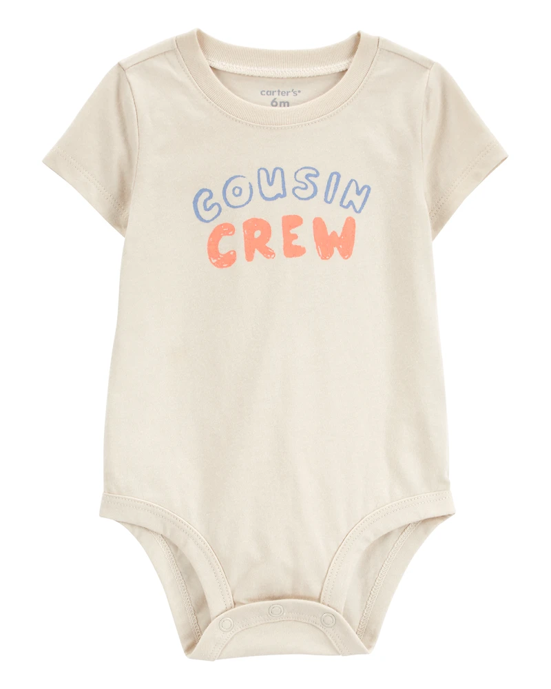 Baby Cousin Crew Short-Sleeve Bodysuit - Ivory