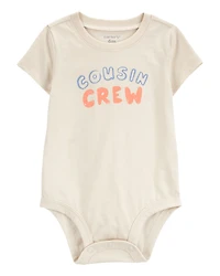 Baby Cousin Crew Short-Sleeve Bodysuit - Ivory