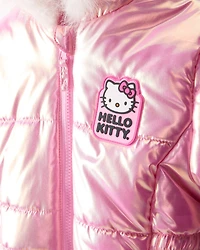 Girls Hello Kitty® Hooded Heavyweight Winter Jacket - Pink