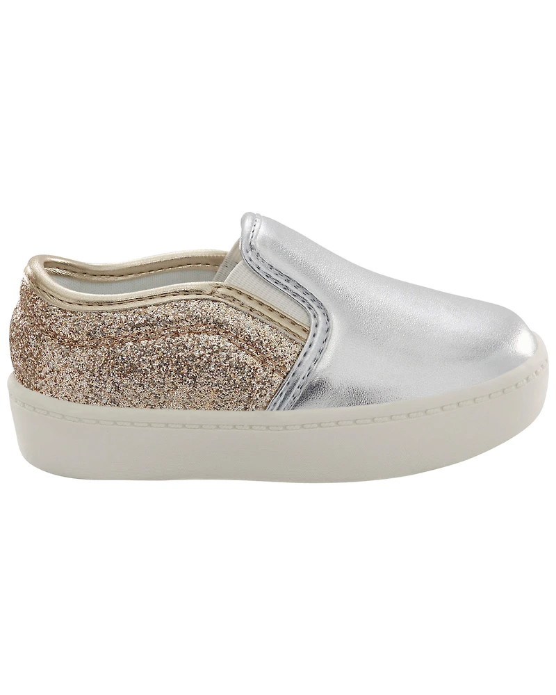 Kid Metallic Slip-On Casual Shoes
