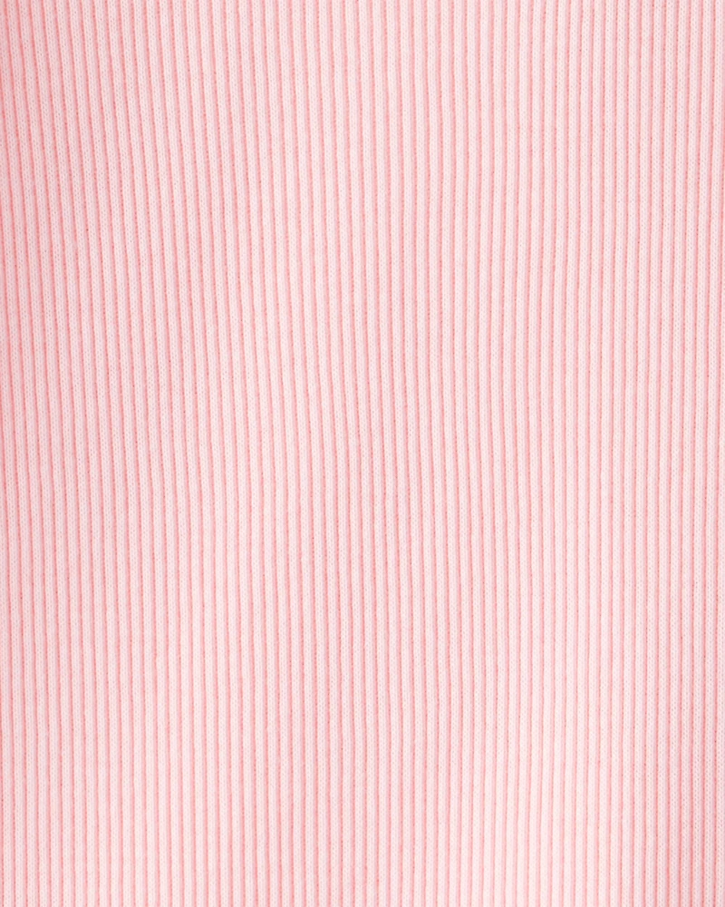 Toddler Girl Cotton Long-Sleeve Henley Top - Pink