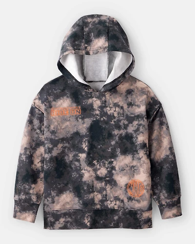 Boys Space Tie Dye Hoodie - Black