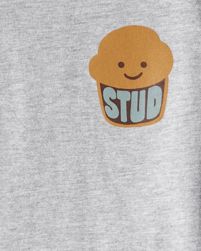 Toddler Boy Stud Muffin Long-Sleeve Graphic Tee - Grey