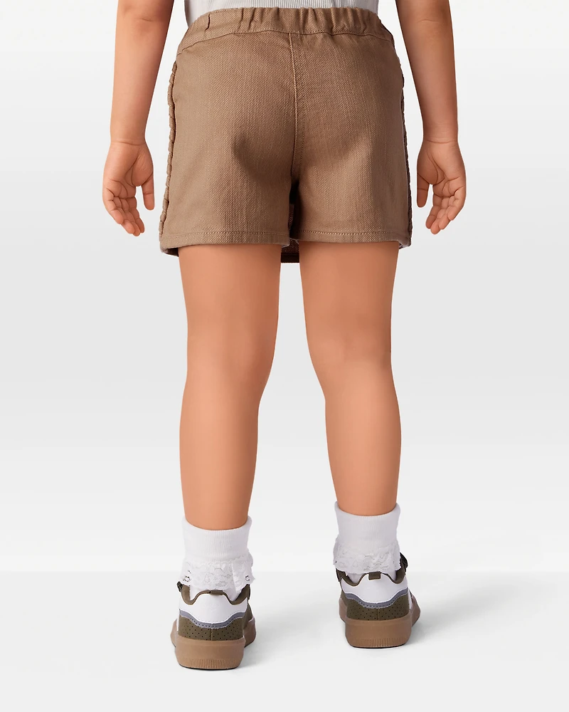 Toddler Girl 100% Cotton Skort - Brown