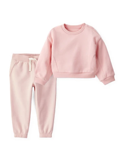 Toddler Girl 2-Piece Daydream Fleece Pullover Sweatshirt & Joggers Set - Pink
