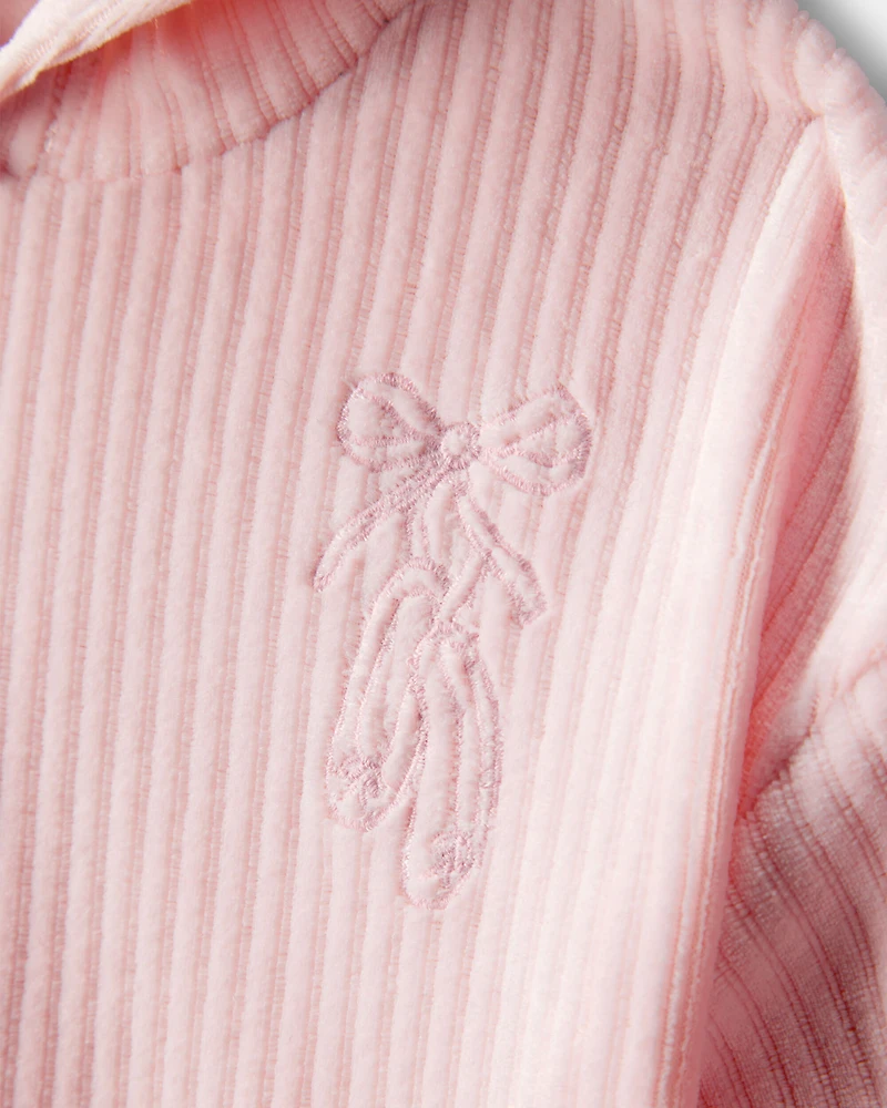 Toddler 2-Piece Ballerina Hoodie & Pant Set - Pink
