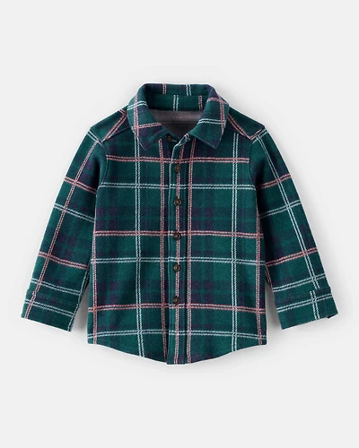 Baby Boy Plaid Button-Down Shirt - Green