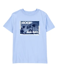 Kid Hoop All Day Short-Sleeve Graphic Tee - Blue