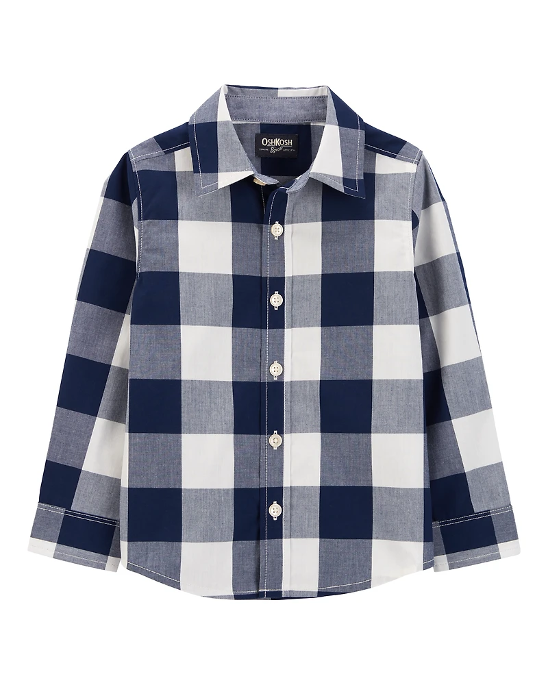 Toddler Plaid Button-Front Shirt