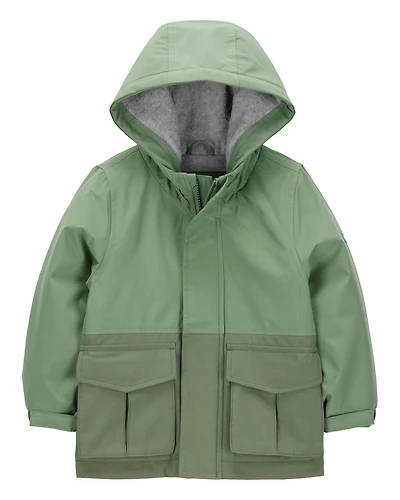 Toddler Boy Midweight Color Block Jacket - Green