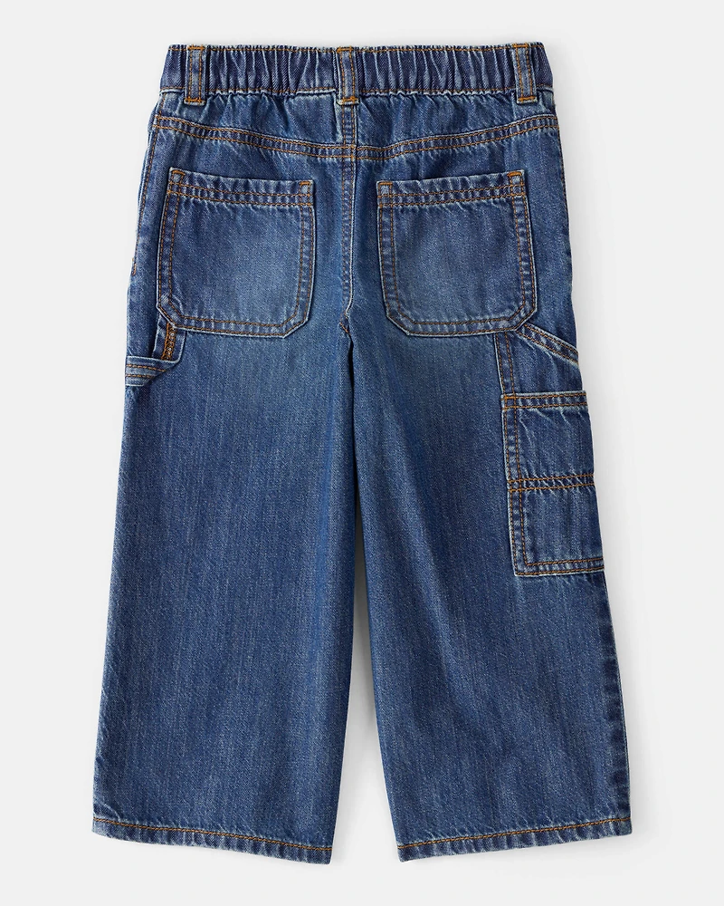 Toddler Boy  Wide-Leg Carpenter Denim Jeans - Medium Wash