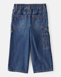 Toddler Boy  Wide-Leg Carpenter Denim Jeans - Medium Wash
