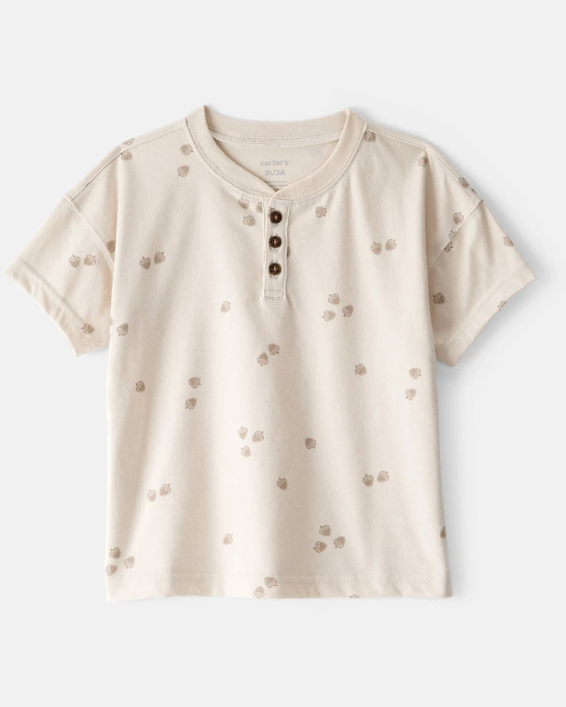 Toddler Boy Acorn Short-Sleeve Tee - Ivory