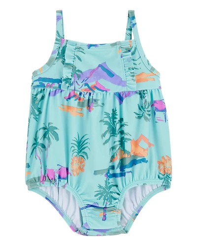 Baby 1-Piece Tropical-Print Swimsuit