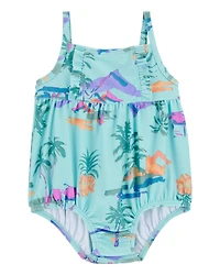 Baby 1-Piece Tropical-Print Swimsuit