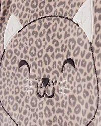 Toddler Girl Leopard DreamPlush Long-Sleeve Snug Fit 2-Piece Pajamas - Brown