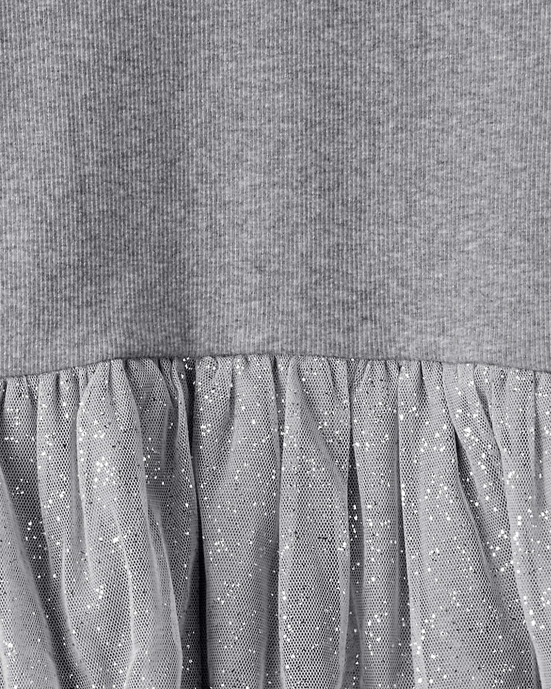Girls 2-Piece Snowflake Print Long-Sleeve Tee & Pant Set - Grey