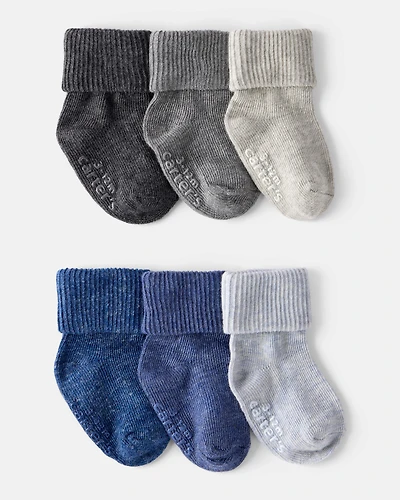 Baby Boy 6-Pack Ankle Socks - Blue