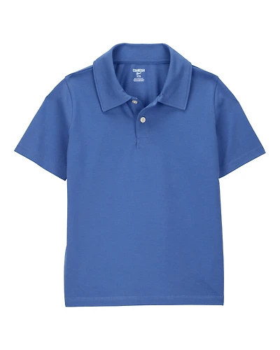 Kid Pique Uniform Polo Shirt - Blue