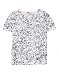 Toddler Short-Sleeve Floral Fashion Top