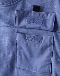 Baby Boy Short-Sleeve Pocket Tee - Blue