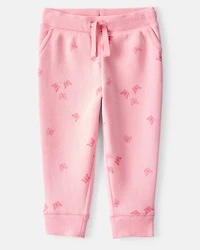 Baby Girl 2-Piece DayDream Fleece Butterfly Print Hooded Zip-Up Jacket & Joggers Set - Pink