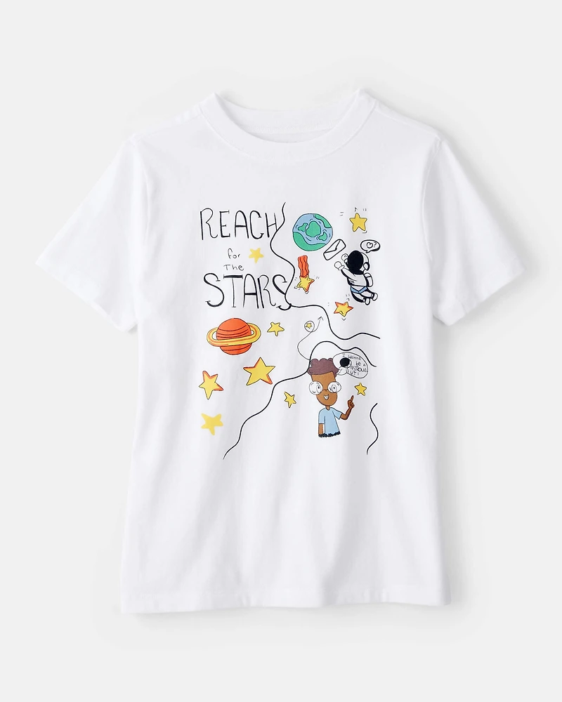 Kid Boys & Girls Clubs 'Reach for the Stars' Short-Sleeve Tee