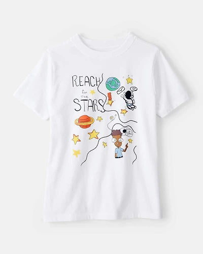 Kid Boys & Girls Clubs 'Reach for the Stars' Short-Sleeve Tee