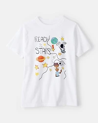 Kid Boys & Girls Clubs 'Reach for the Stars' Short-Sleeve Tee