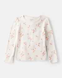 Toddler Girl 2-Piece Heart Print Cotton Long-Sleeve Dress - Brown