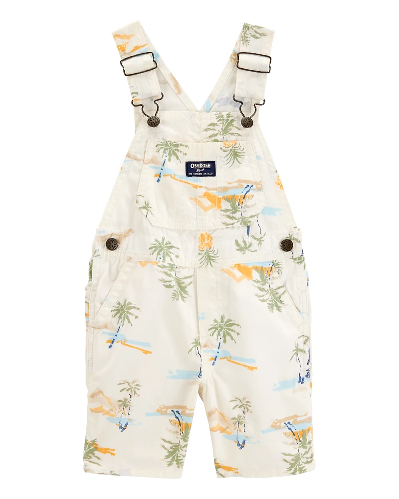 Baby Boy Tropical-Print Knit Shortalls
