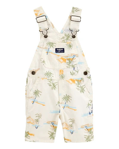 Baby Boy Tropical-Print Knit Shortalls