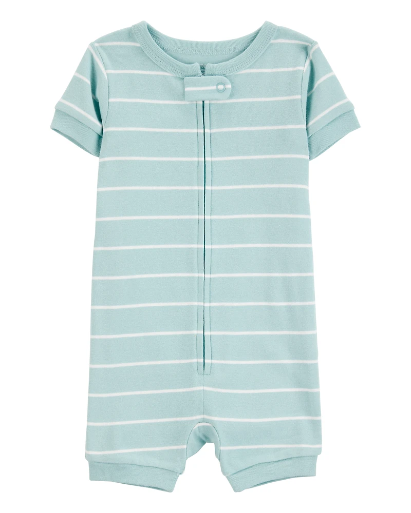 Baby 1-Piece Striped 100% Snug Fit Cotton Romper Pajamas