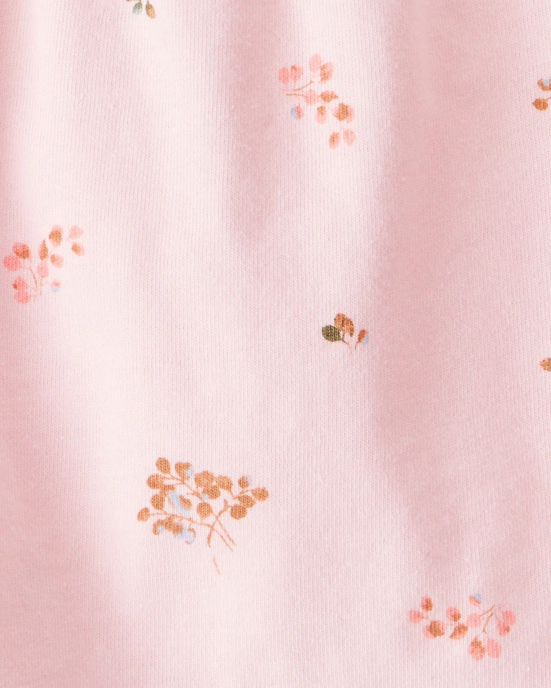 Baby Girl Floral Short-Sleeve Top - Pink