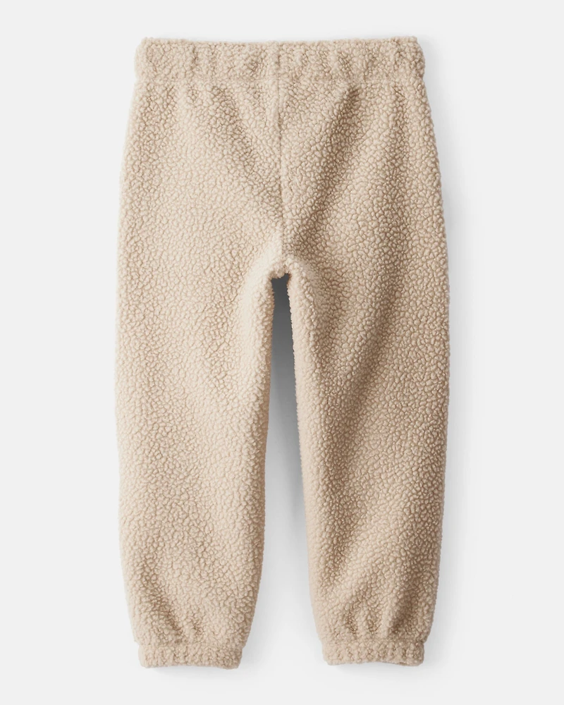 Toddler Girl Cozy Jogger Pants - Brown