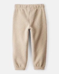 Toddler Girl Cozy Jogger Pants - Brown